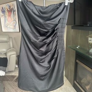 Express Elegant Black Satin Gown